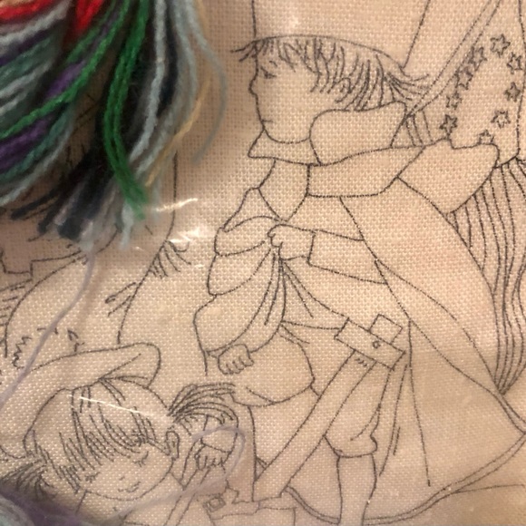 Crewel stitchery kit Coats & Clark Vintage 12x16 named Patriots kids boat  flag - Picture 8 of 8